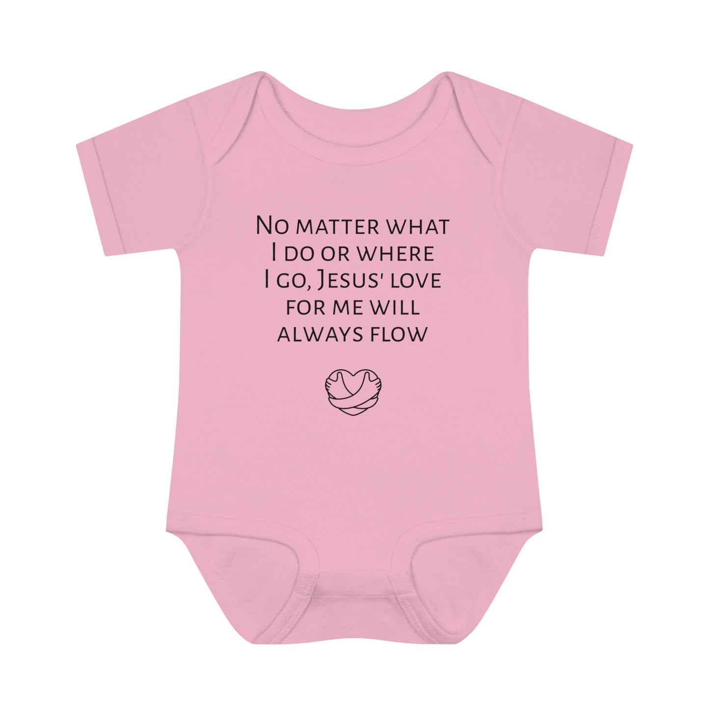 Jesus' Love For Me Will Always Flow, Infant Baby Rib Bodysuit