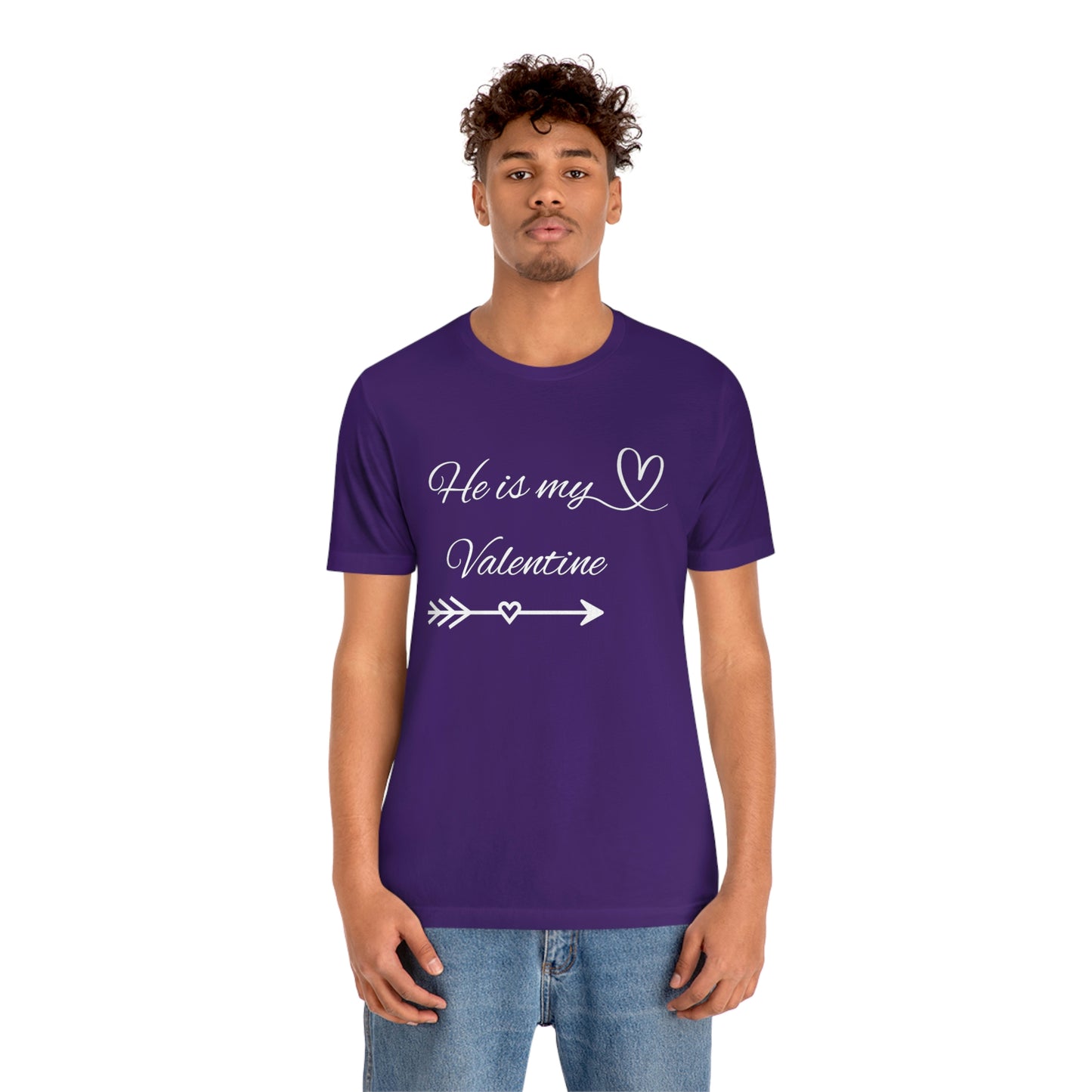 He is My Valentine, with White Letters, Shirt