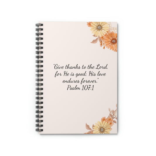 Psalm 107 Gratitude Journal - Ruled Line
