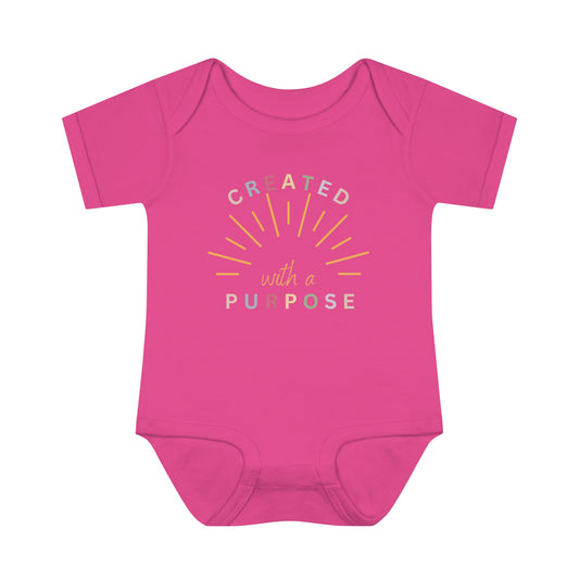 Created With A Purpose, Infant Baby Rib Bodysuit