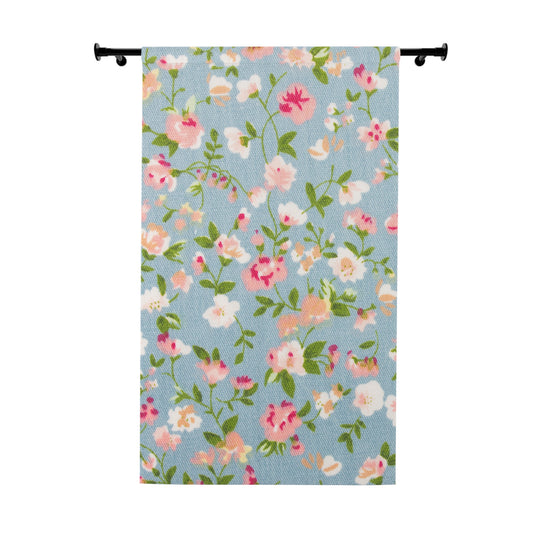 Blossom Azure Window Curtains (1 Piece)