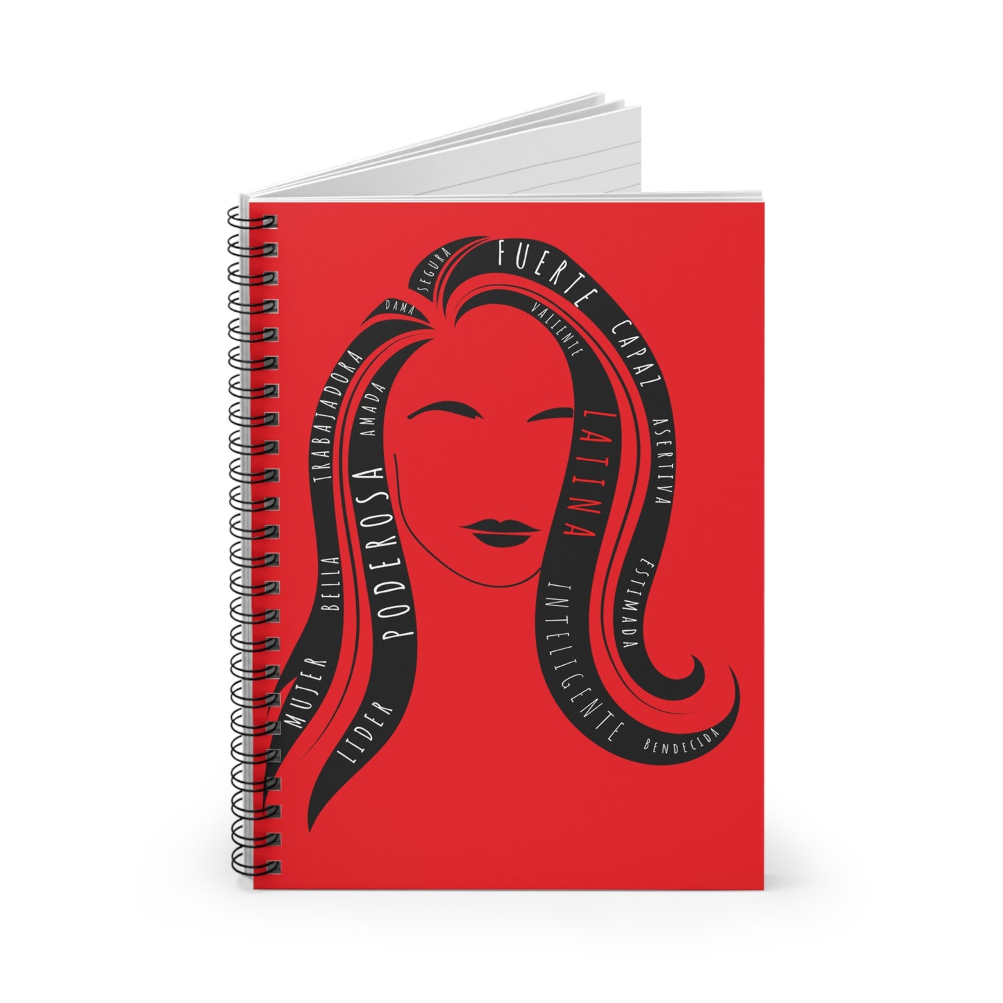 Fuerza Latina Red Spiral Notebook - Ruled Line