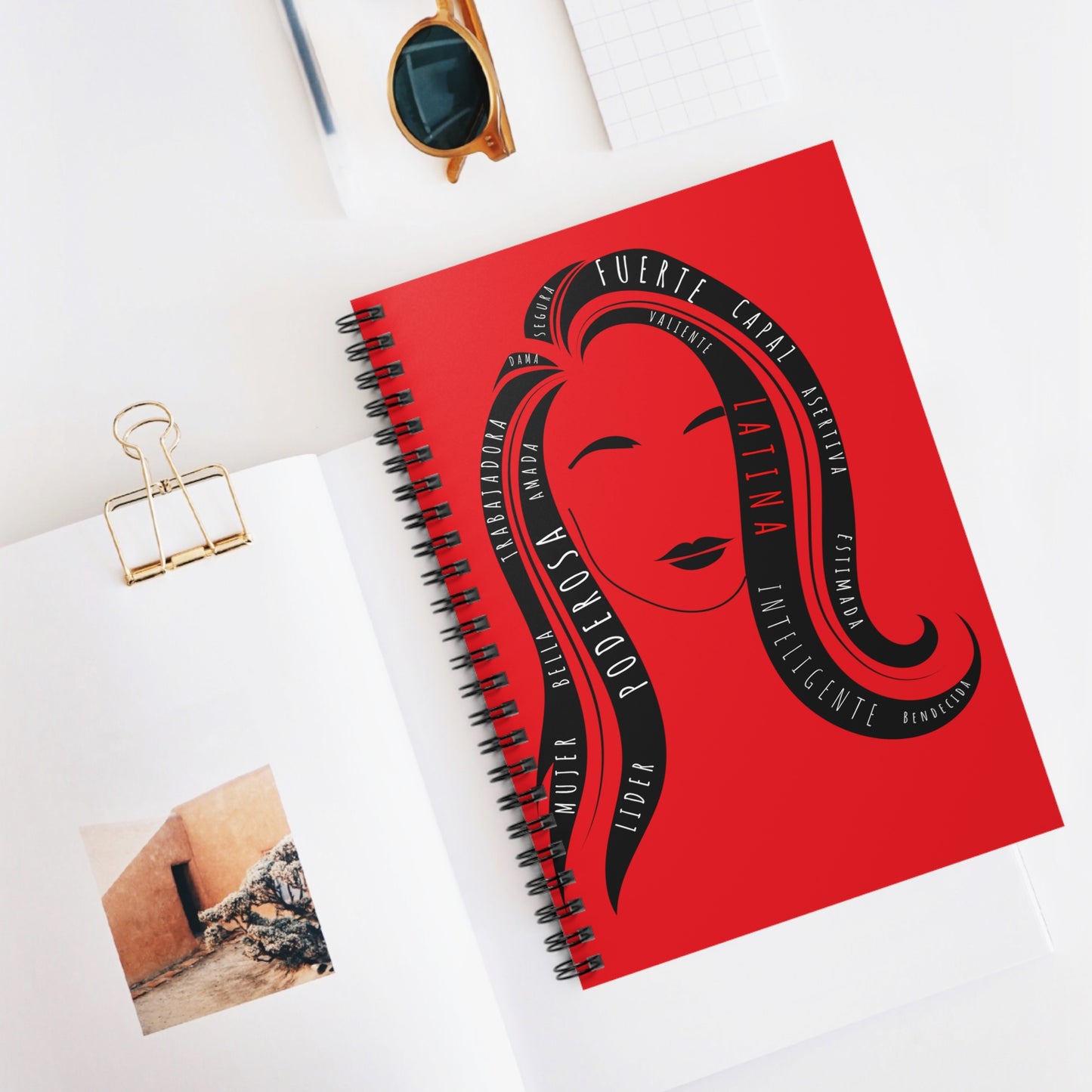 Fuerza Latina Red Spiral Notebook - Ruled Line