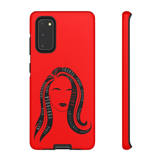 Red Fuerza Latina Tough Phone Case | Latina Empowerment Protective Cover