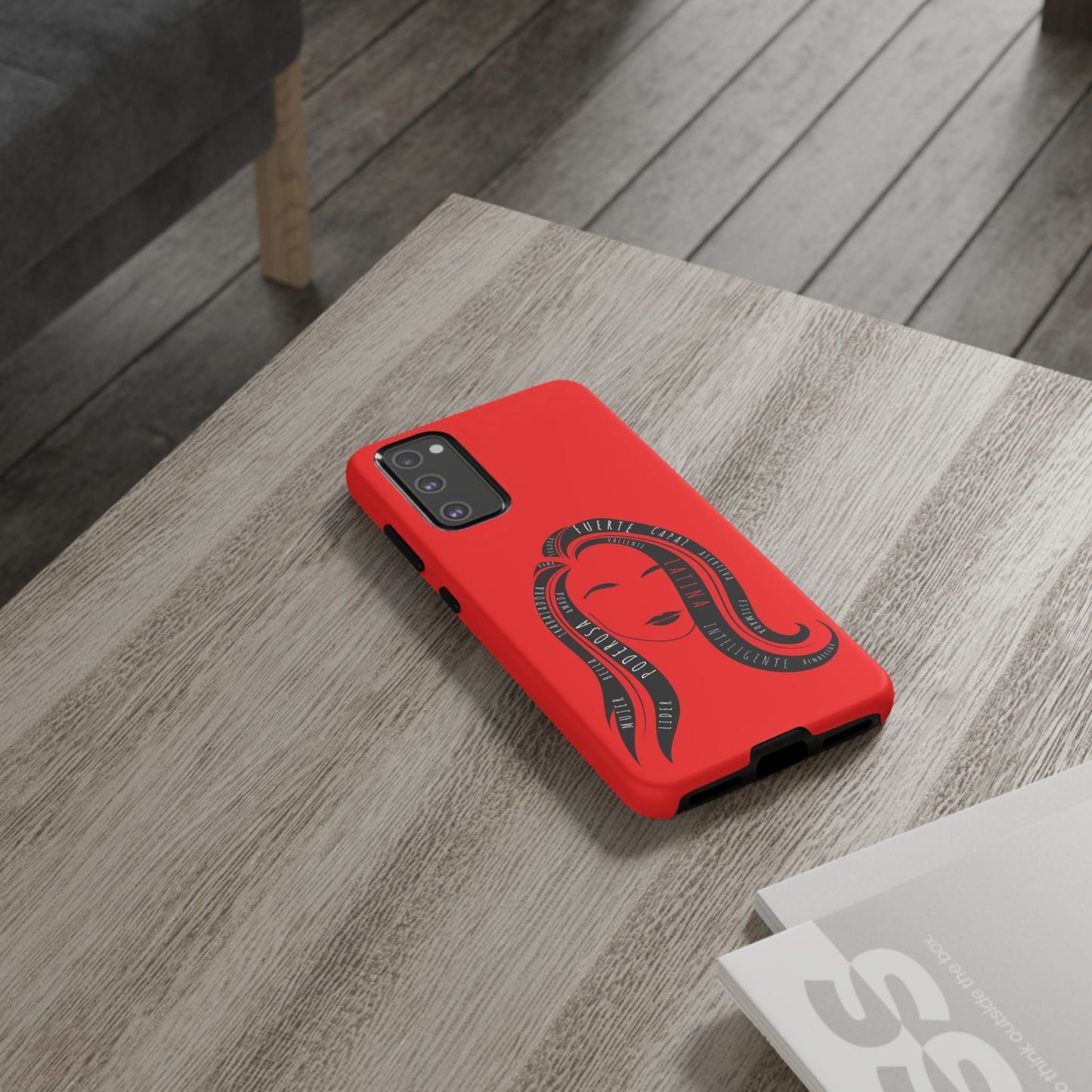 Red Fuerza Latina Tough Phone Case | Latina Empowerment Protective Cover