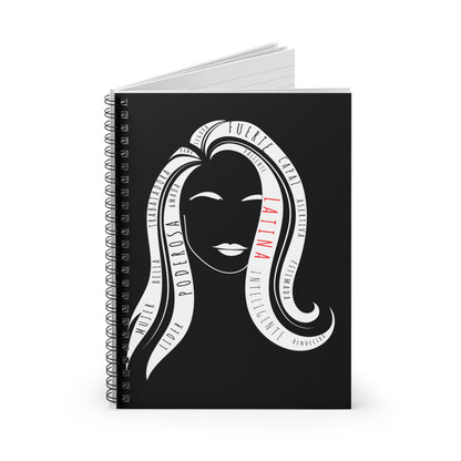 Inverse Fuerza Latina Spiral Notebook – Ruled Line | Latina Empowerment Journal