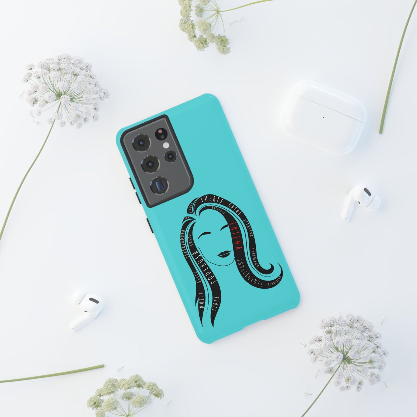 Blue Fuerza Latina Tough Phone Case | Latina Empowerment Protective Cover