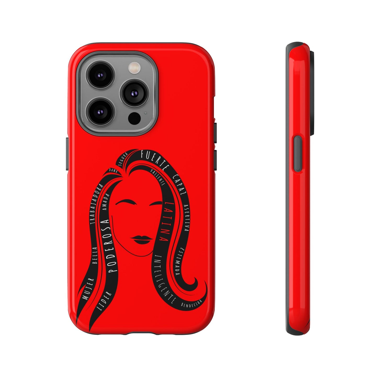 Red Fuerza Latina Tough Phone Case | Latina Empowerment Protective Cover