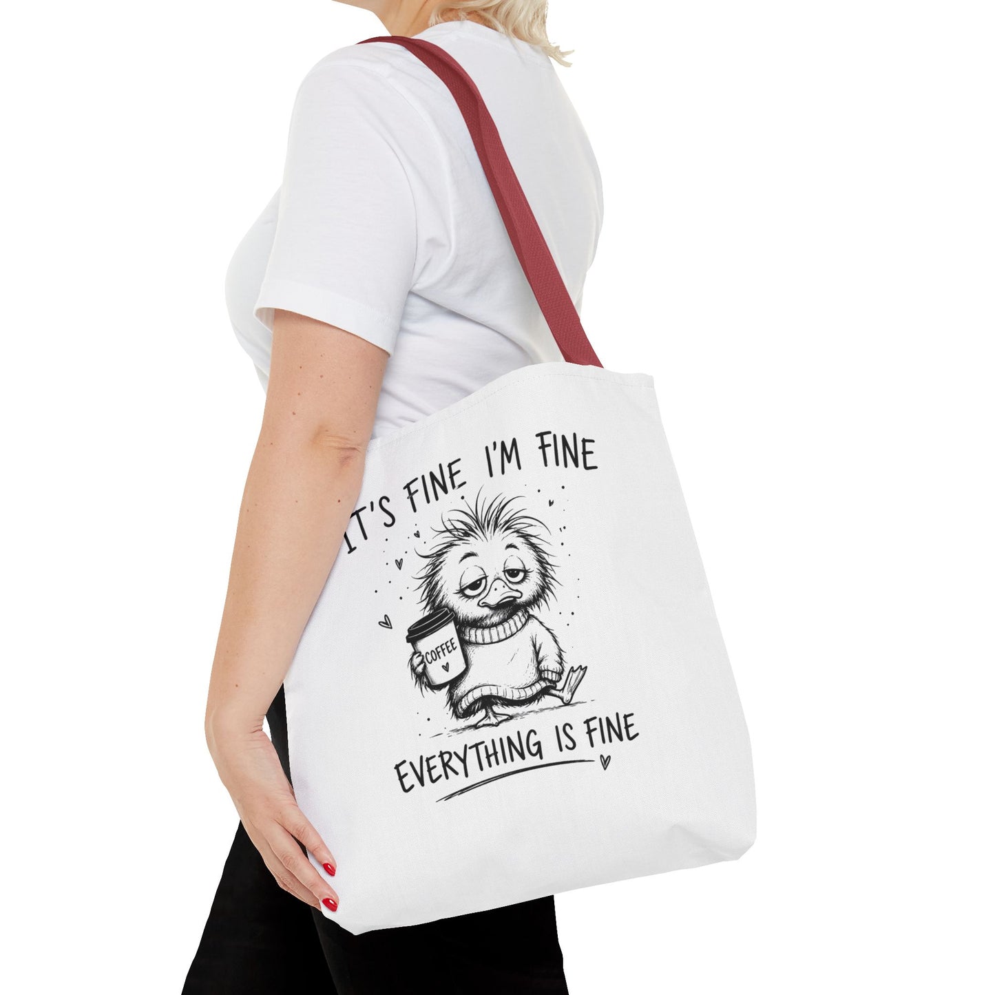 Everything is Fine Tote Bag | Canvas Carryall