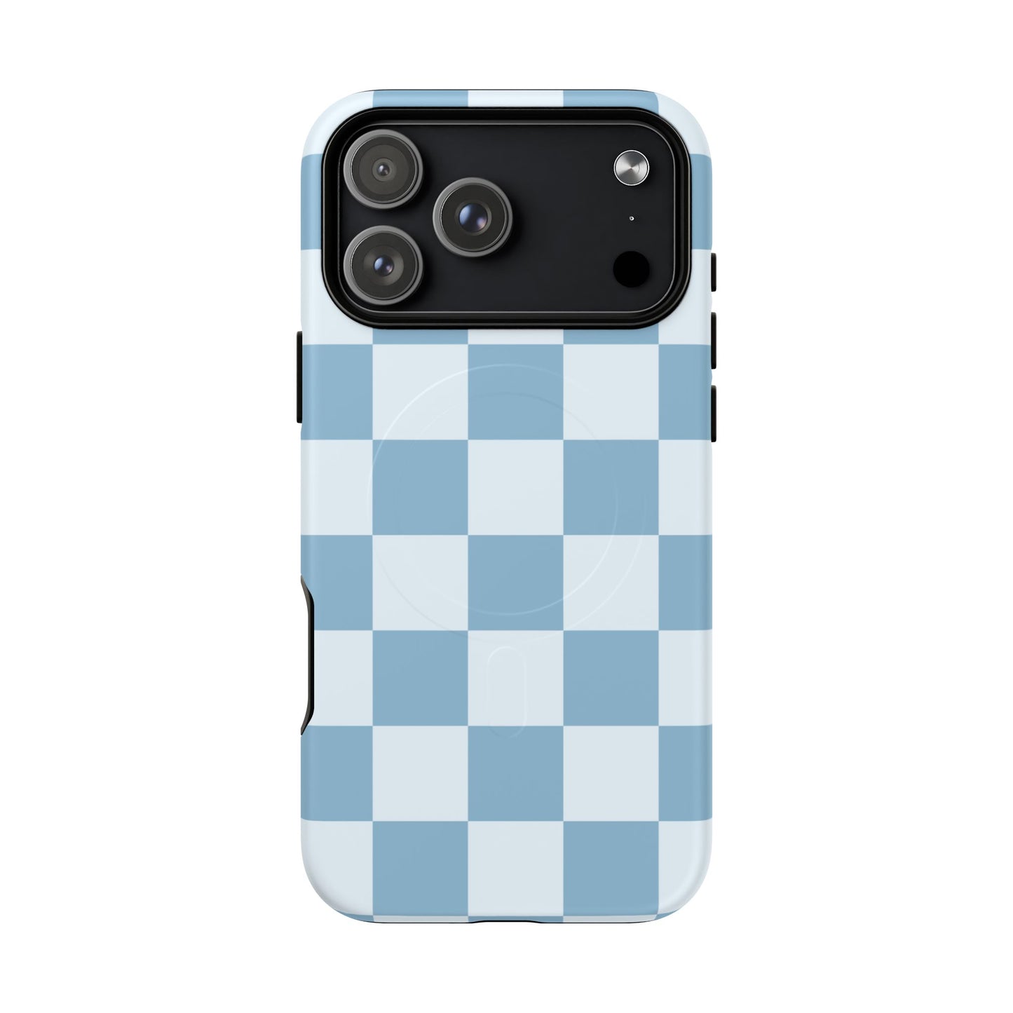 Coastal Check MagSafe Phone Case — Checkered Pattern Tough Protective Cover