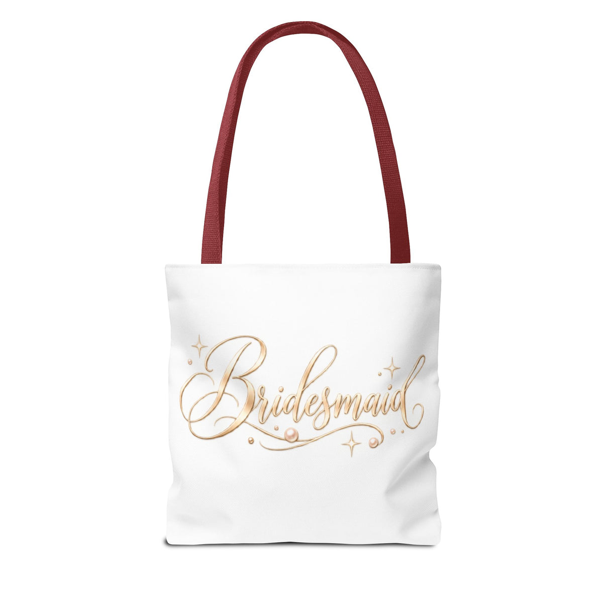 Bridesmaid Tote Bag — Elegant Gold Script Wedding Gift Tote