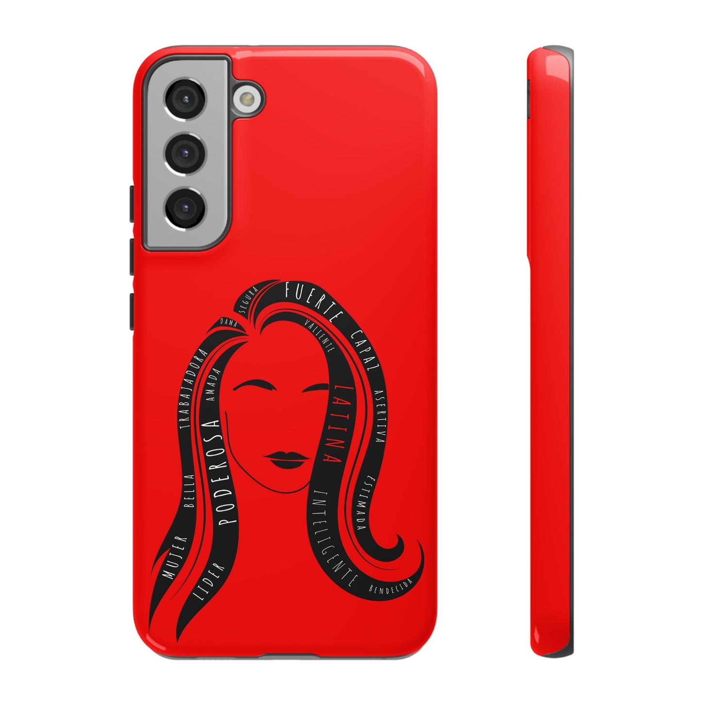 Red Fuerza Latina Tough Phone Case | Latina Empowerment Protective Cover