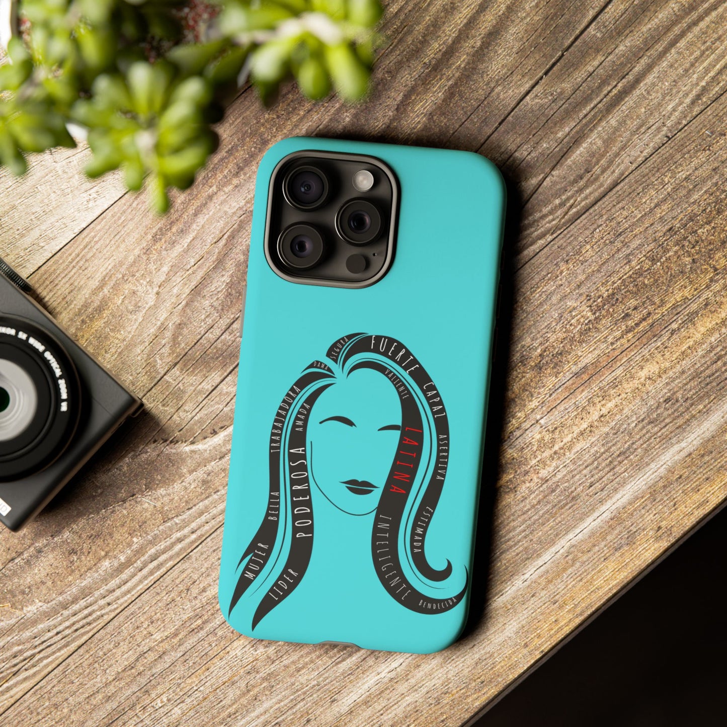 Blue Fuerza Latina Tough Phone Case | Latina Empowerment Protective Cover