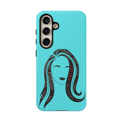 Blue Fuerza Latina Tough Phone Case | Latina Empowerment Protective Cover