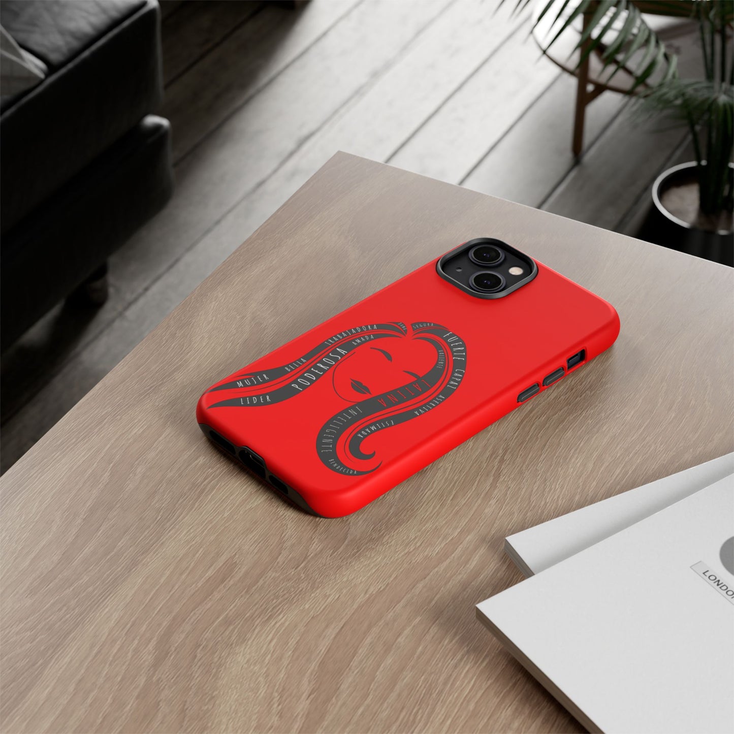 Red Fuerza Latina Tough Phone Case | Latina Empowerment Protective Cover