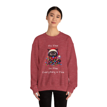 Everything is Fine Naughty Kitty Ugly Christmas Sweater