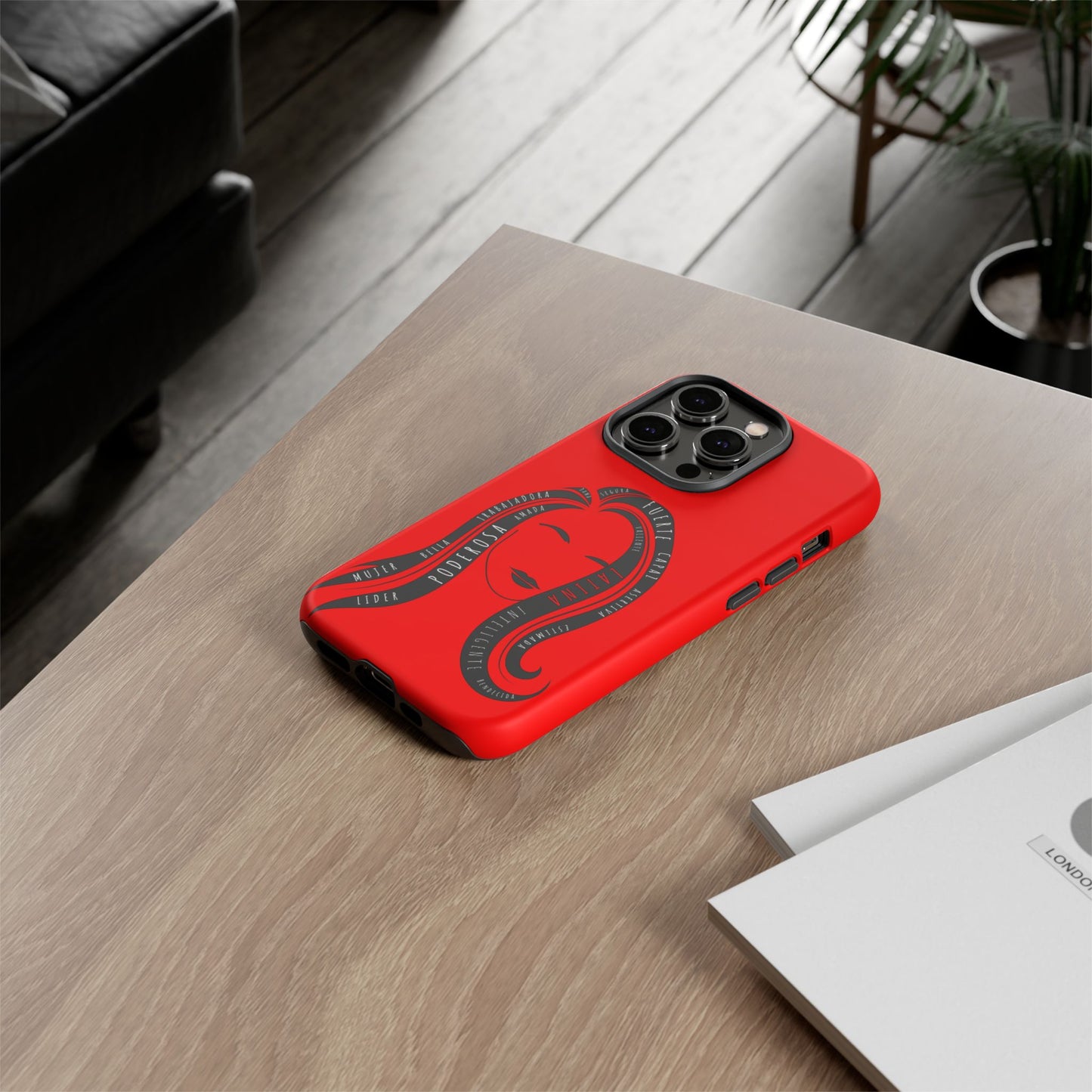 Red Fuerza Latina Tough Phone Case | Latina Empowerment Protective Cover