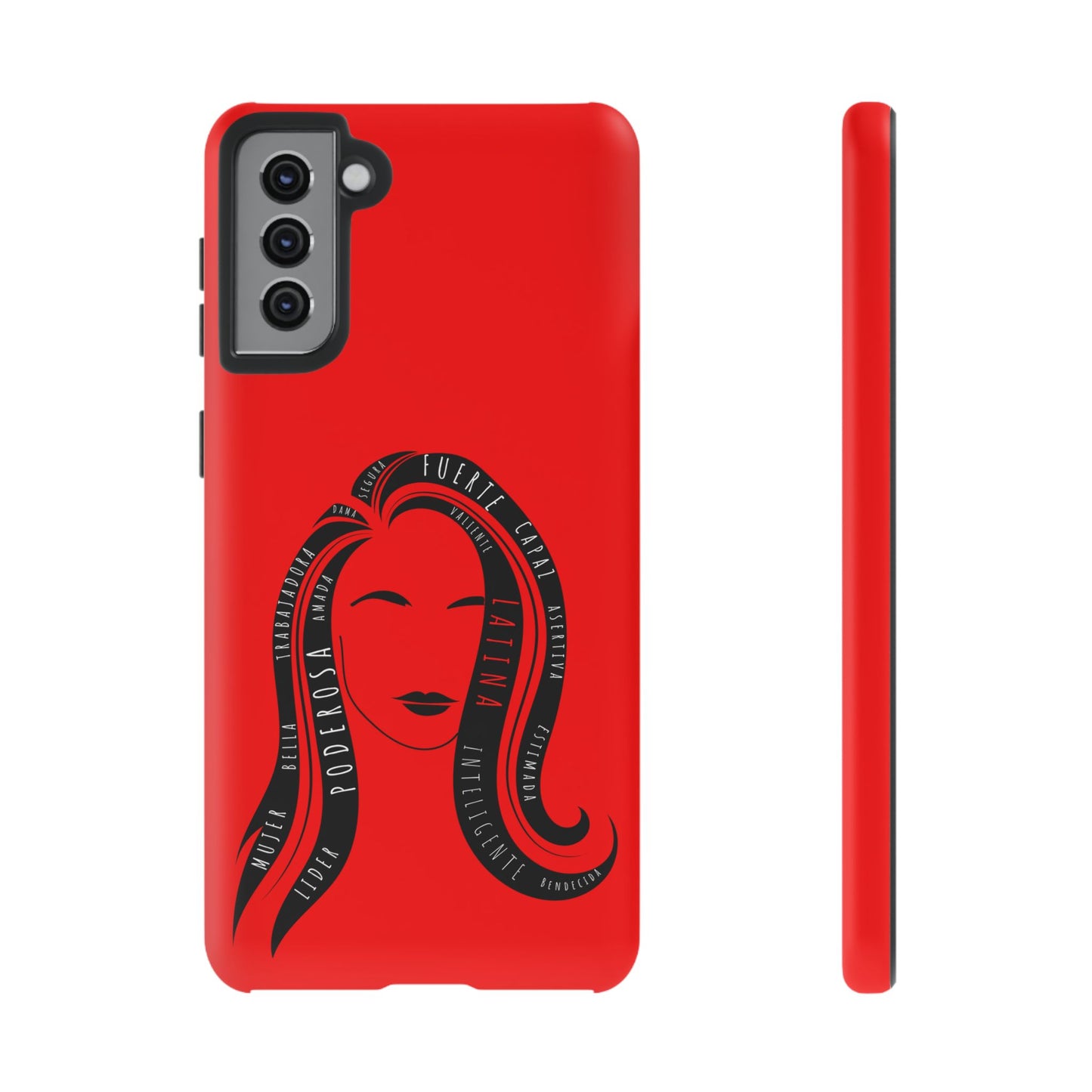Red Fuerza Latina Tough Phone Case | Latina Empowerment Protective Cover