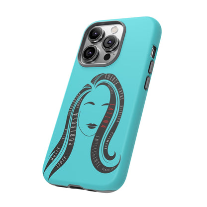 Blue Fuerza Latina Tough Phone Case | Latina Empowerment Protective Cover