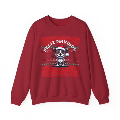 Feliz Navidog Ugly Christmas Sweater- Pitbull