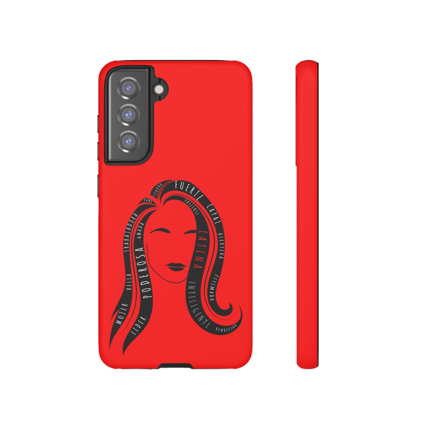 Red Fuerza Latina Tough Phone Case | Latina Empowerment Protective Cover