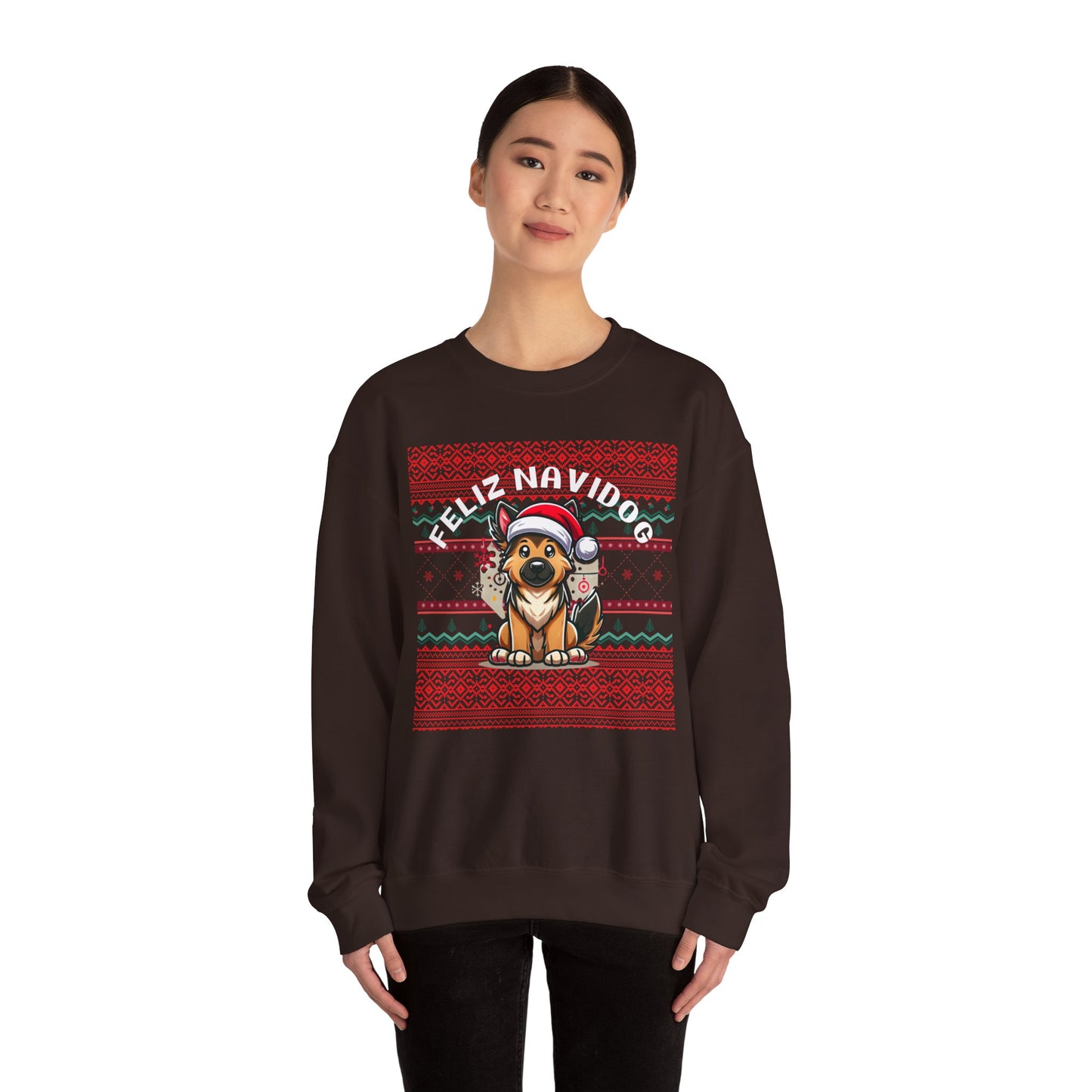 Copy of Feliz Navidog Ugly Christmas Sweater- German Shepherd