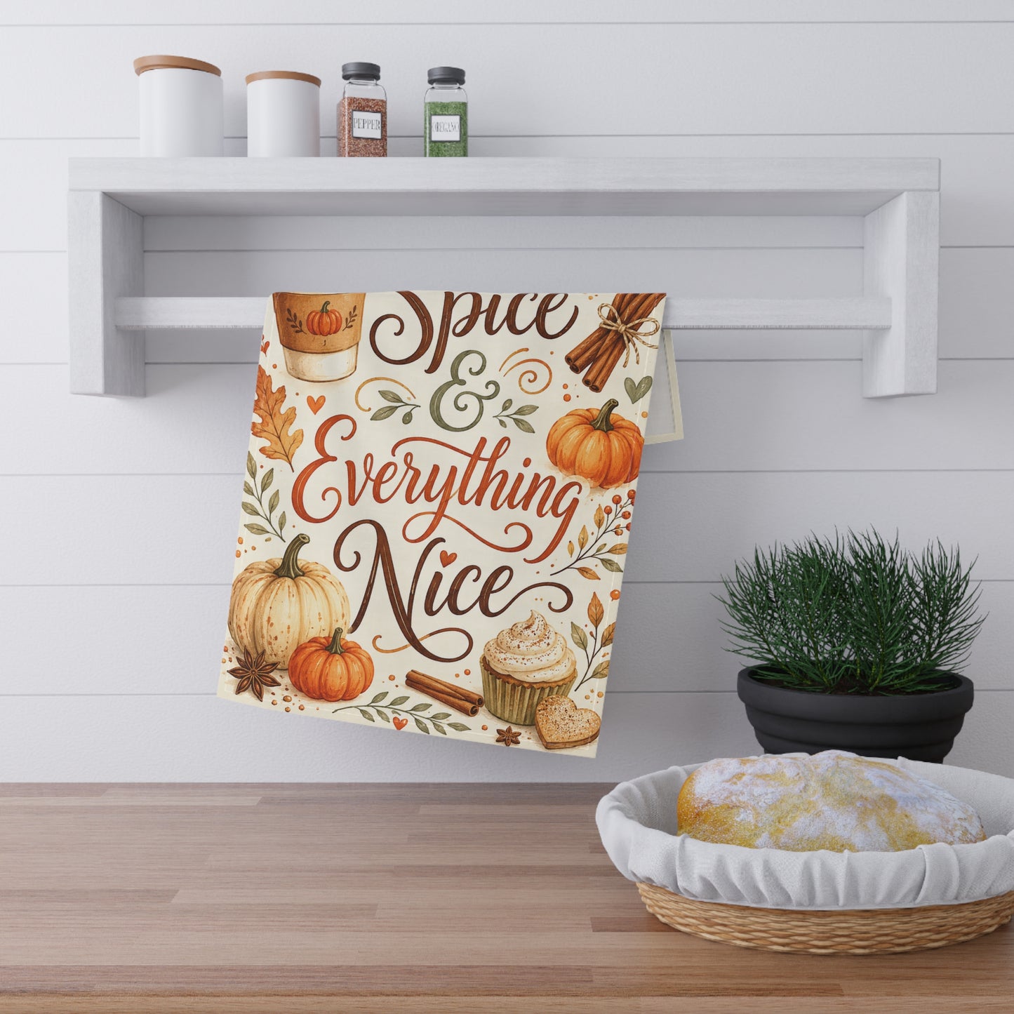 Pumpkin Spice & Everything Nice Tea Towel
