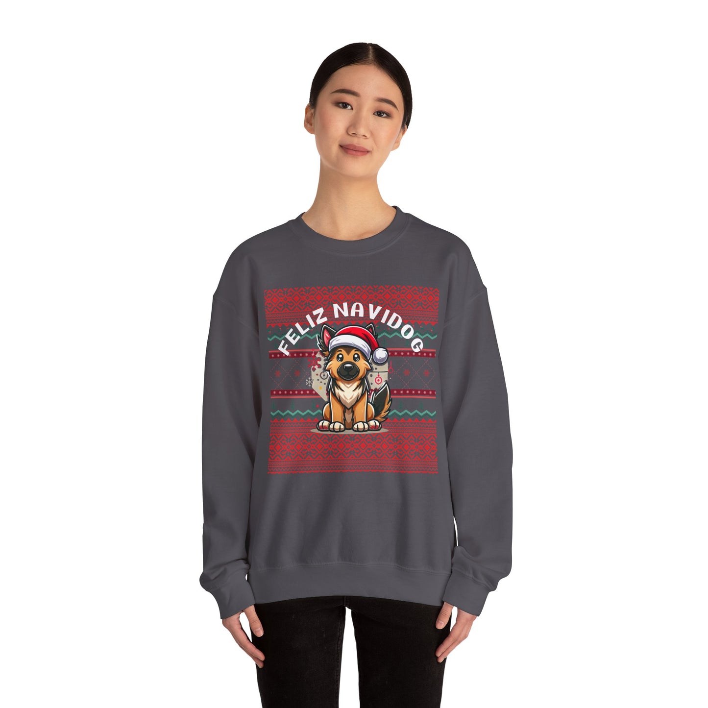 Copy of Feliz Navidog Ugly Christmas Sweater- German Shepherd