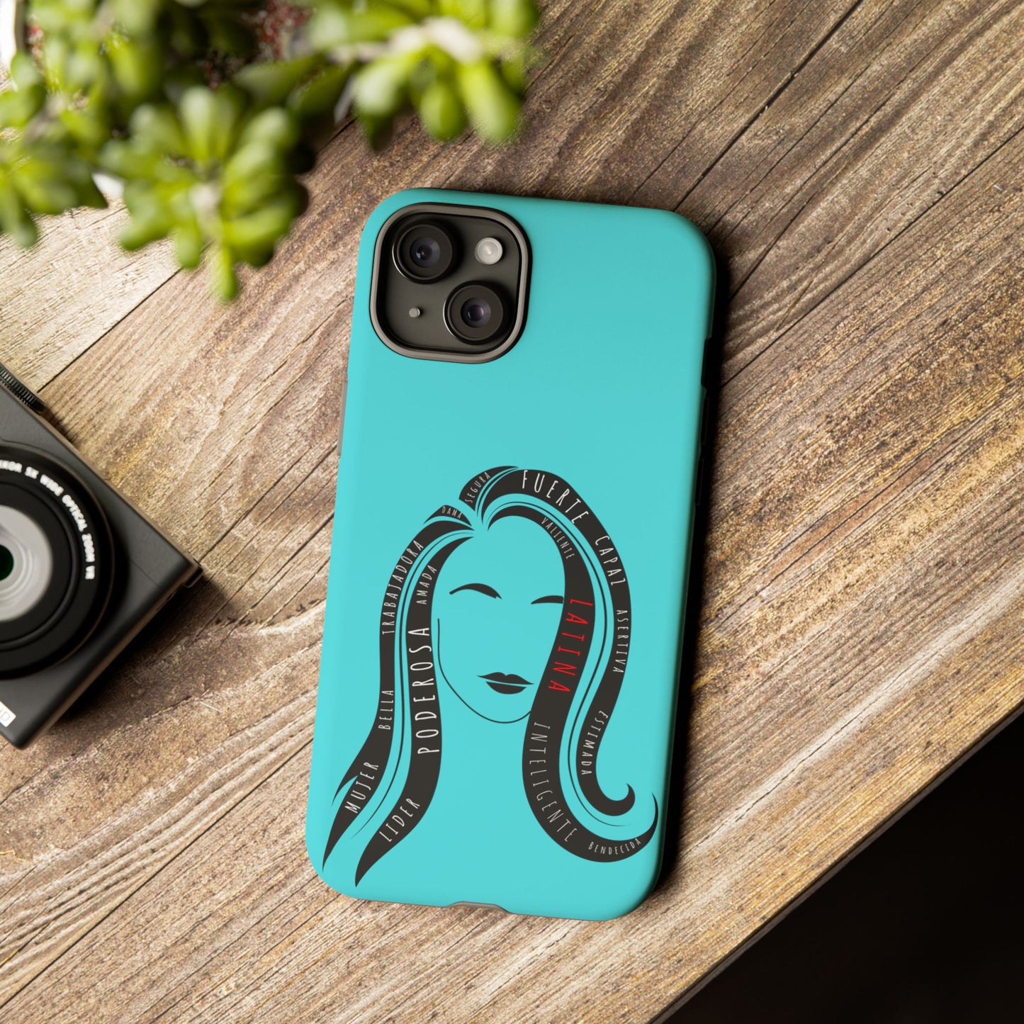 Blue Fuerza Latina Tough Phone Case | Latina Empowerment Protective Cover