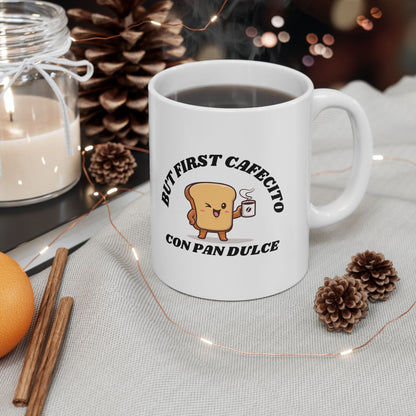 But First Cafecito Ceramic Mug 11oz | Latina Coffee Lover Cup