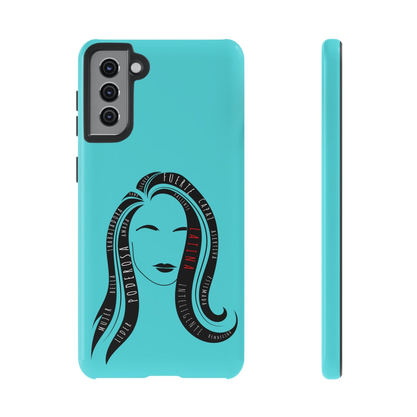Blue Fuerza Latina Tough Phone Case | Latina Empowerment Protective Cover