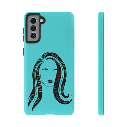 Blue Fuerza Latina Tough Phone Case | Latina Empowerment Protective Cover