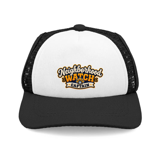 Neighborhood Watch Captain Trucker Hat — Foam Front Dog Design