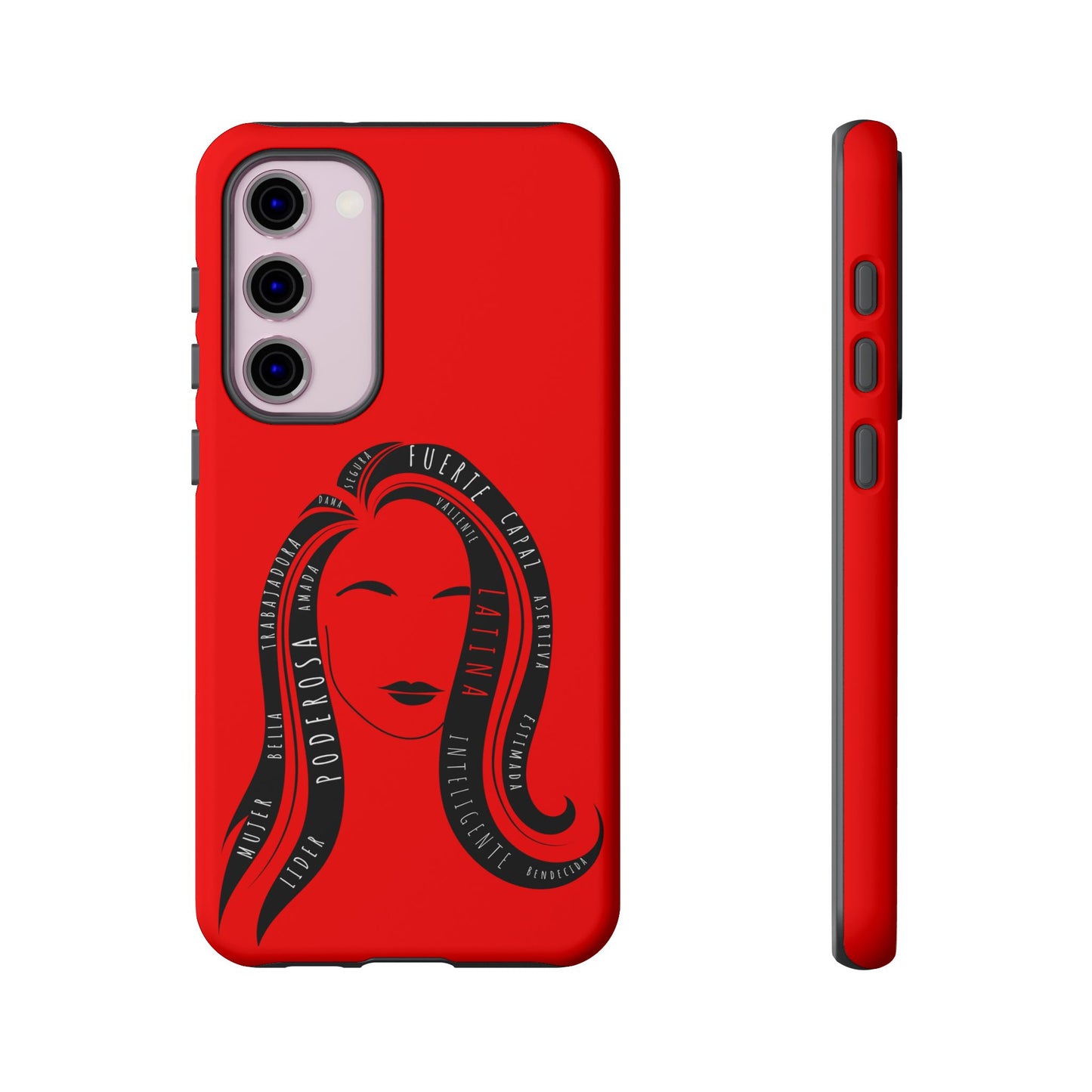 Red Fuerza Latina Tough Phone Case | Latina Empowerment Protective Cover