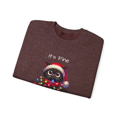 Everything is Fine Naughty Kitty Ugly Christmas Sweater