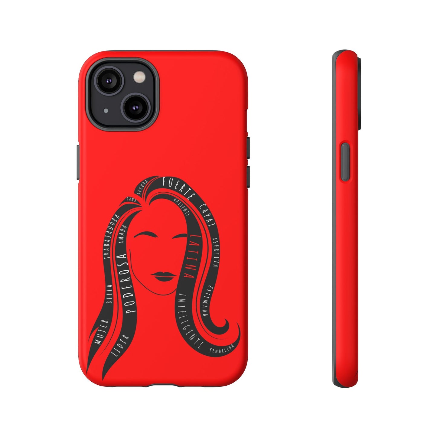Red Fuerza Latina Tough Phone Case | Latina Empowerment Protective Cover