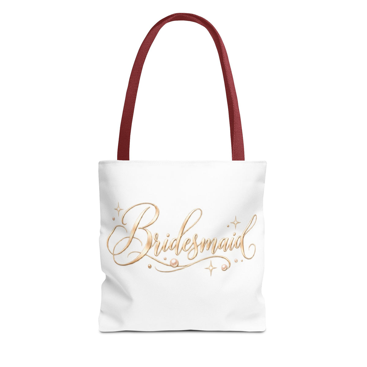 Bridesmaid Tote Bag — Elegant Gold Script Wedding Gift Tote