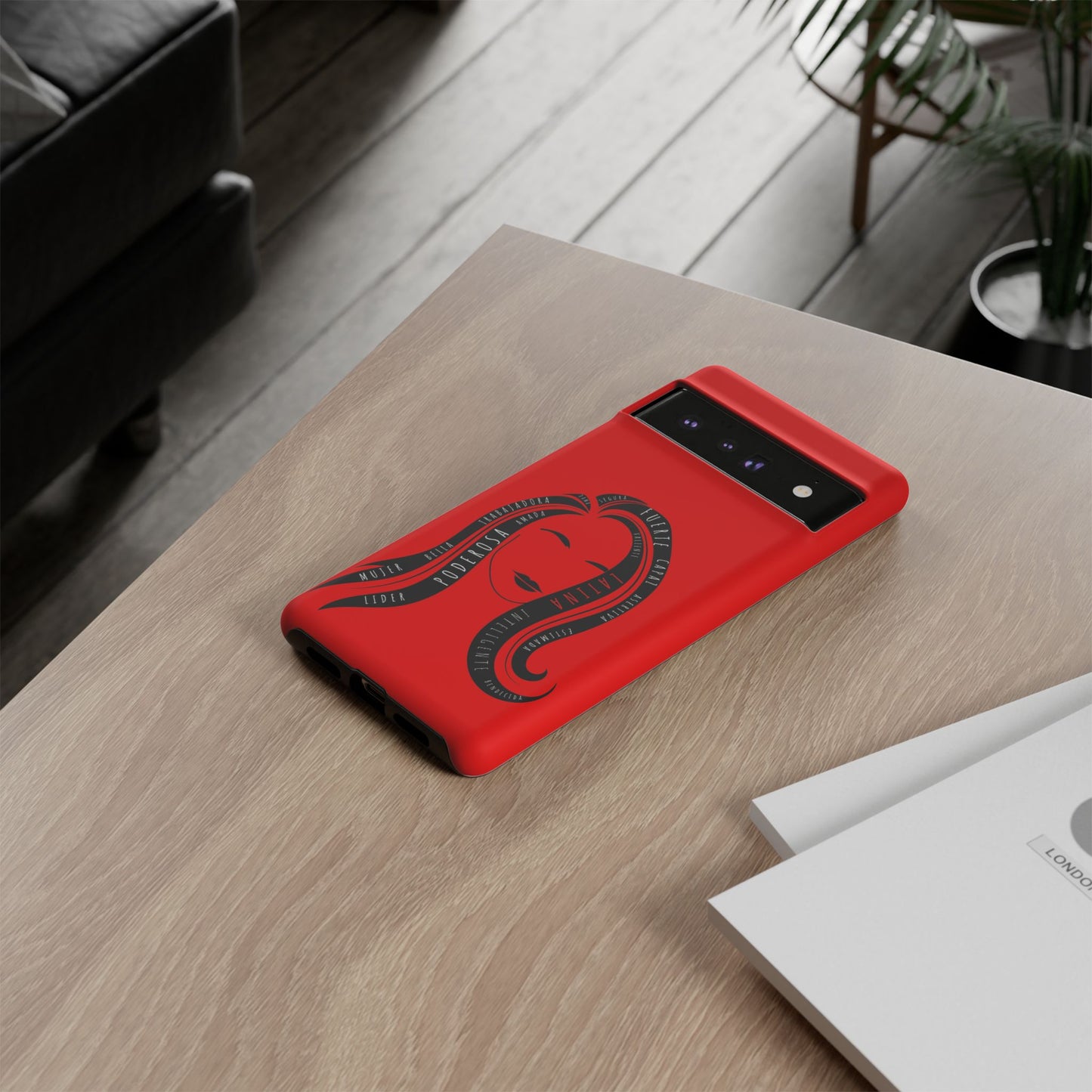 Red Fuerza Latina Tough Phone Case | Latina Empowerment Protective Cover