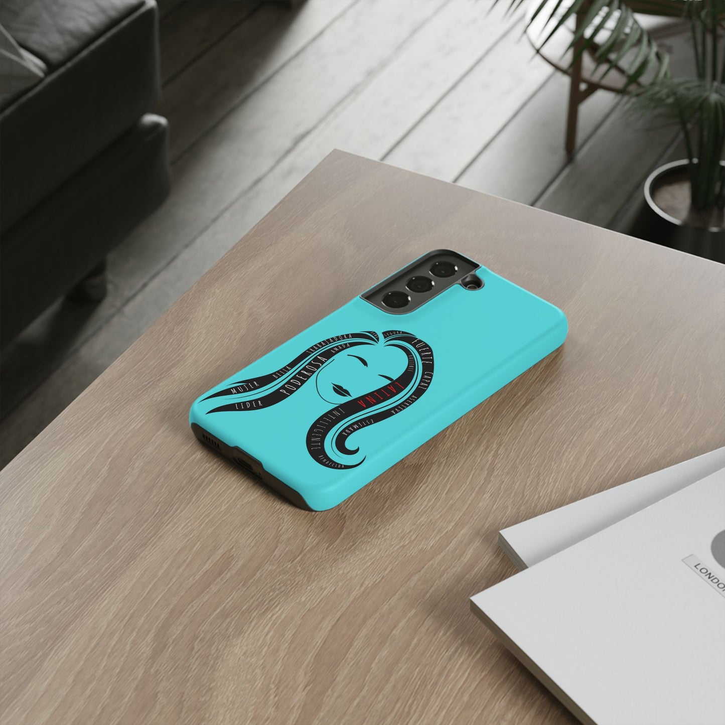 Blue Fuerza Latina Tough Phone Case | Latina Empowerment Protective Cover