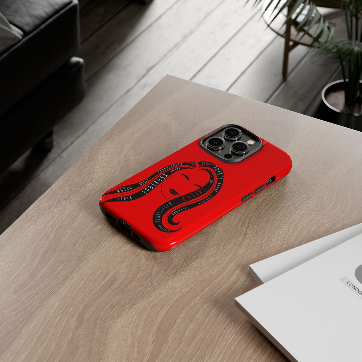 Red Fuerza Latina Tough Phone Case | Latina Empowerment Protective Cover