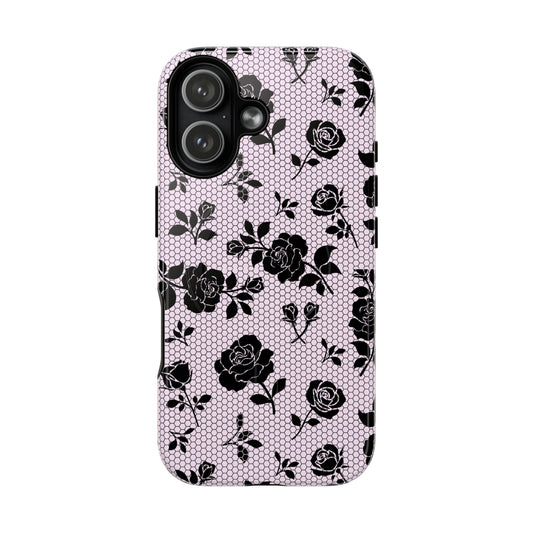 Blush Lace Bloom MagSafe Phone Case