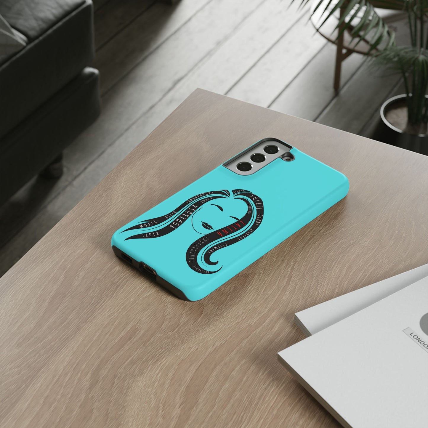 Blue Fuerza Latina Tough Phone Case | Latina Empowerment Protective Cover