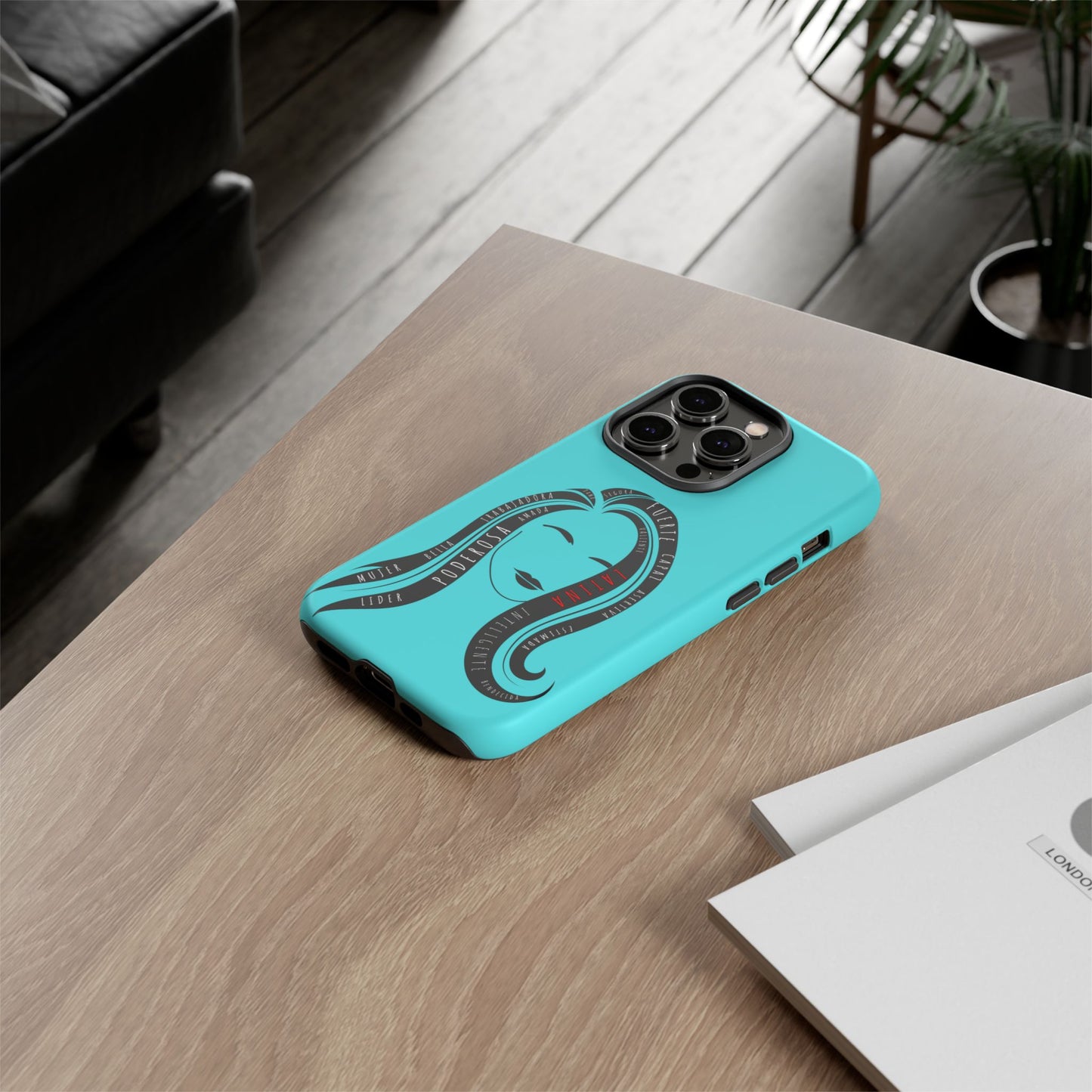 Blue Fuerza Latina Tough Phone Case | Latina Empowerment Protective Cover