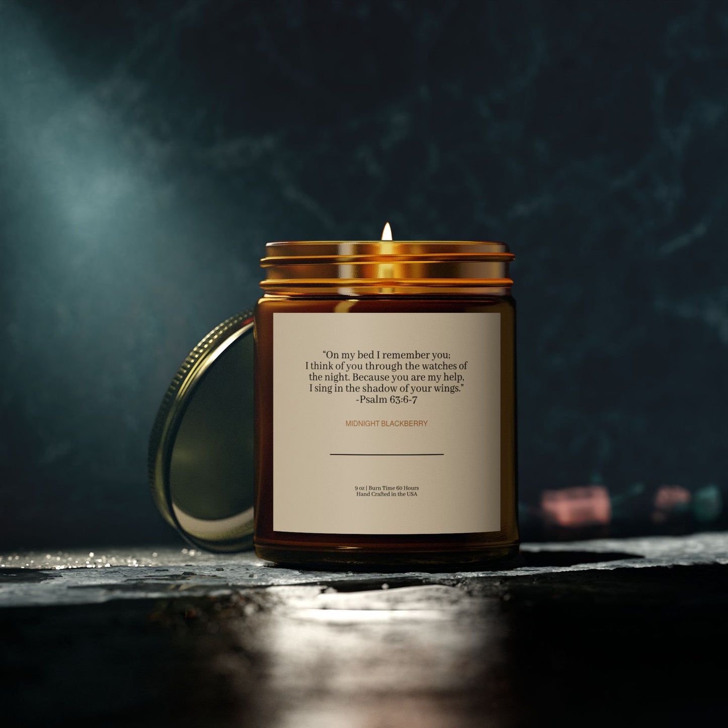 Psalm 63:6-7 Midnight Blackberry Candle