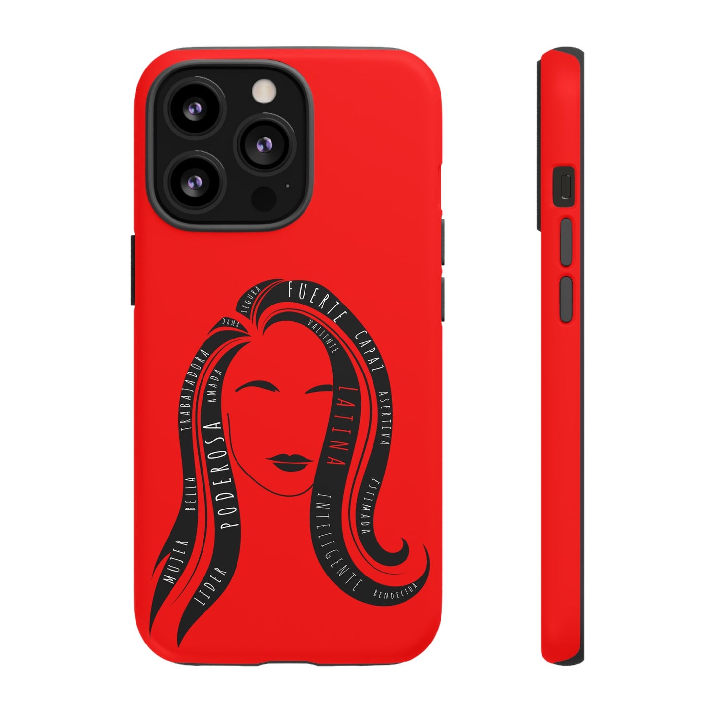 Red Fuerza Latina Tough Phone Case | Latina Empowerment Protective Cover