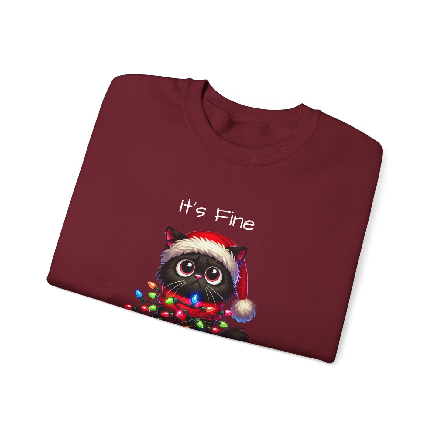 Everything is Fine Naughty Kitty Ugly Christmas Sweater