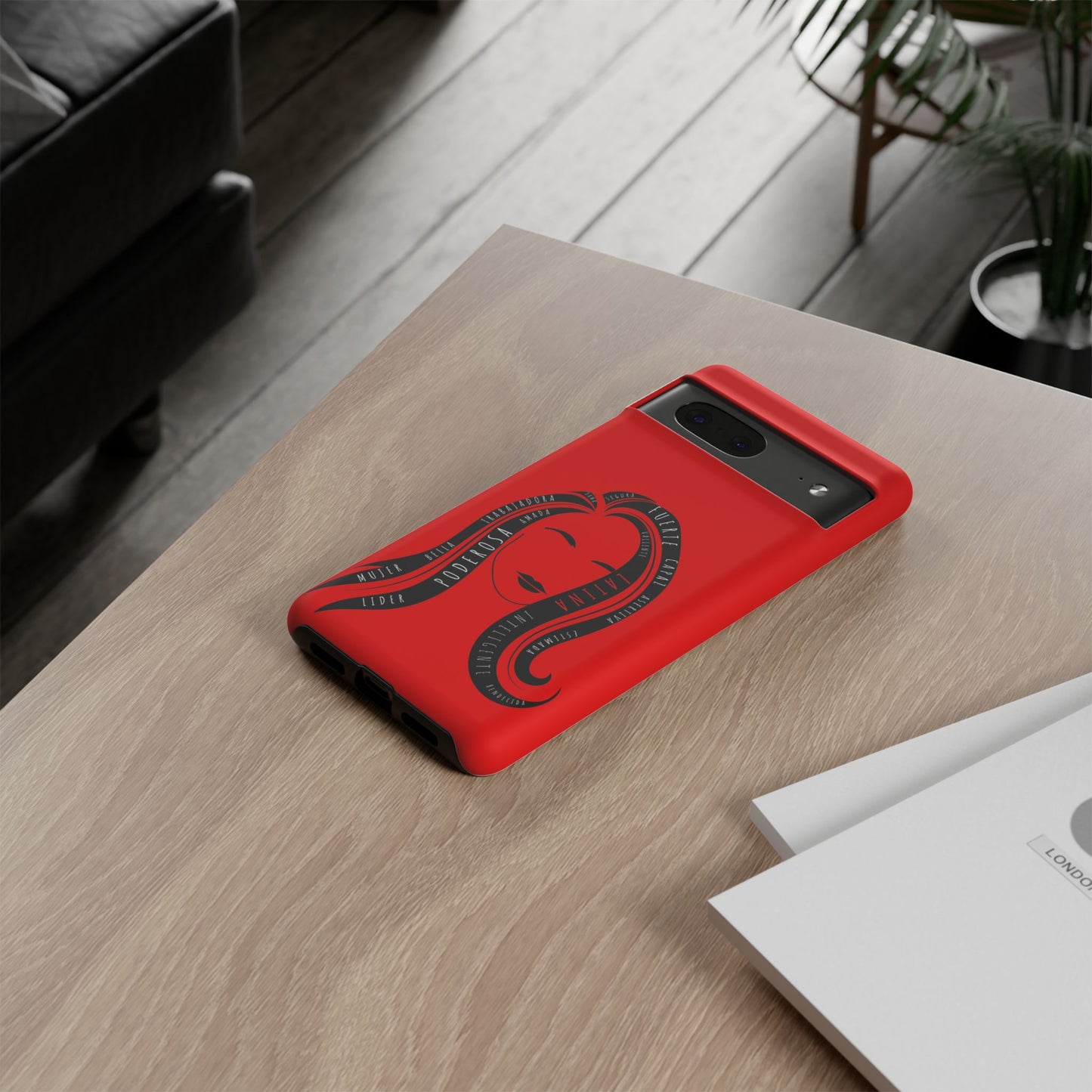 Red Fuerza Latina Tough Phone Case | Latina Empowerment Protective Cover