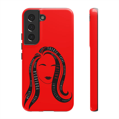 Red Fuerza Latina Tough Phone Case | Latina Empowerment Protective Cover