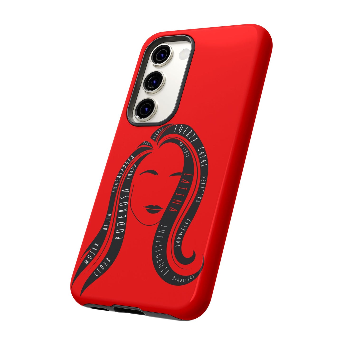 Red Fuerza Latina Tough Phone Case | Latina Empowerment Protective Cover