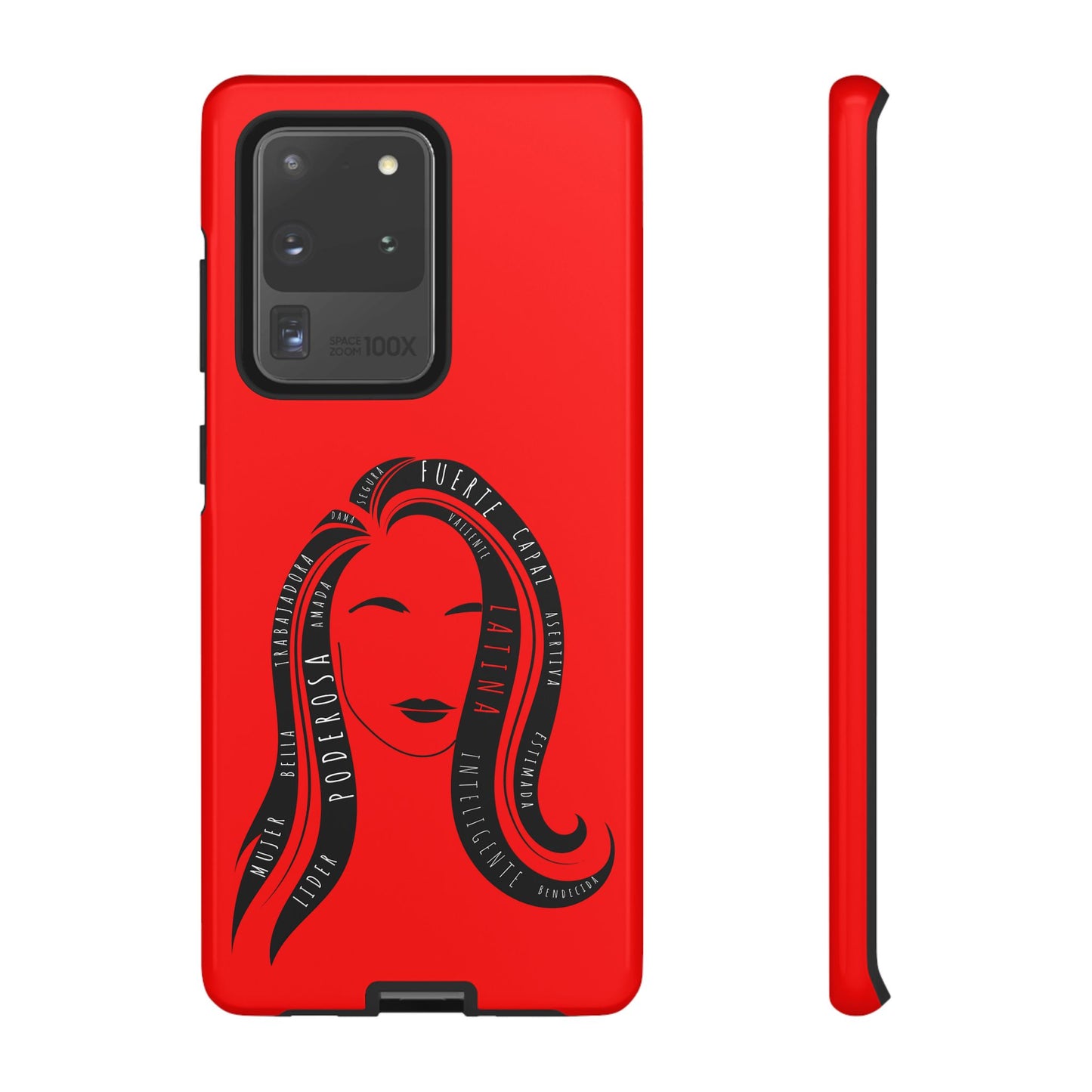 Red Fuerza Latina Tough Phone Case | Latina Empowerment Protective Cover